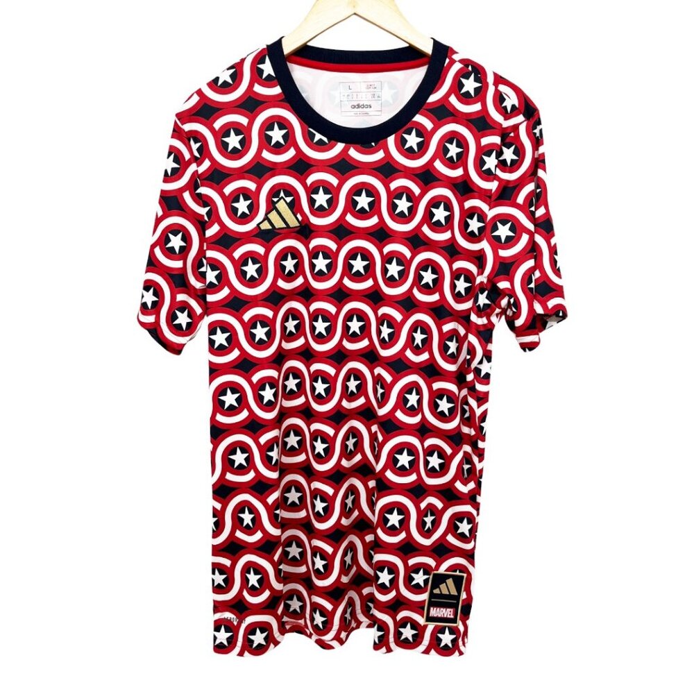 adidas MLS 2023 Aero Ready Pre Match America Jersey Captain America Marvel